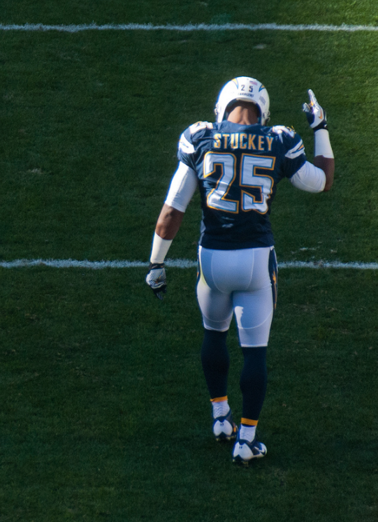 Stuckey, a 2010 fourth round pick, is captain of San Diego's special teams. Photo courtesy of Eric Neitzel/Flickr CC