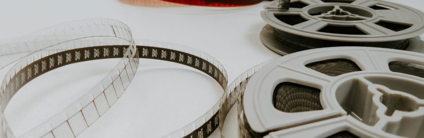 Close up image of rolls of film