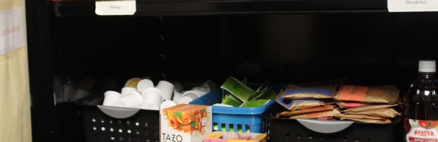 Pantry full of various food