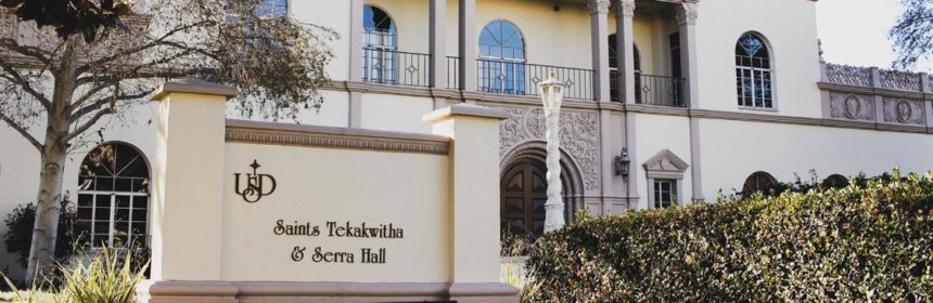 Exterior of "Saints Tekakwitha & Serra Hall"