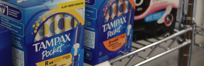 Boxes of Tampax brand tampons selling for $11.00