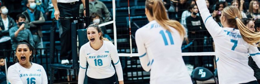 Players during a volleyball game