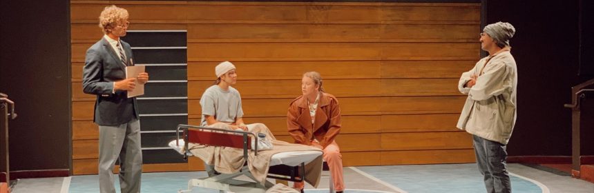 Play scene on basketball court set