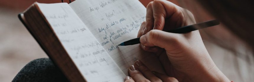 Writing in diary