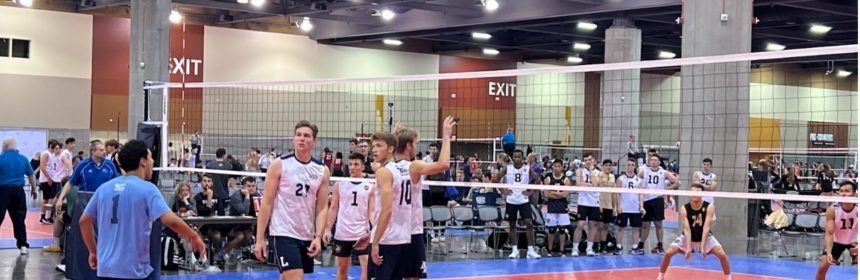 mens volleyball on court